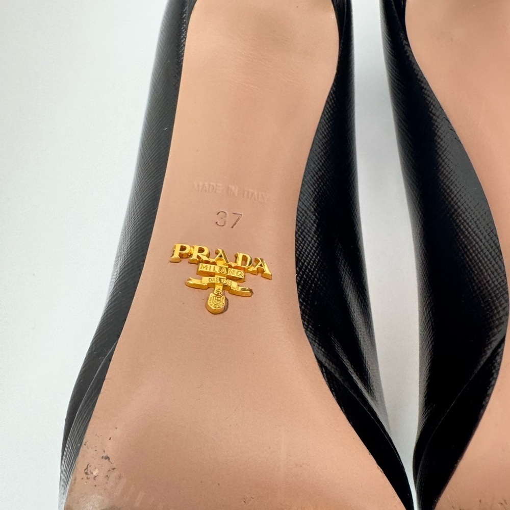 PRADA Black Patent Leather Heels – Size 37 - Picture 12 of 13